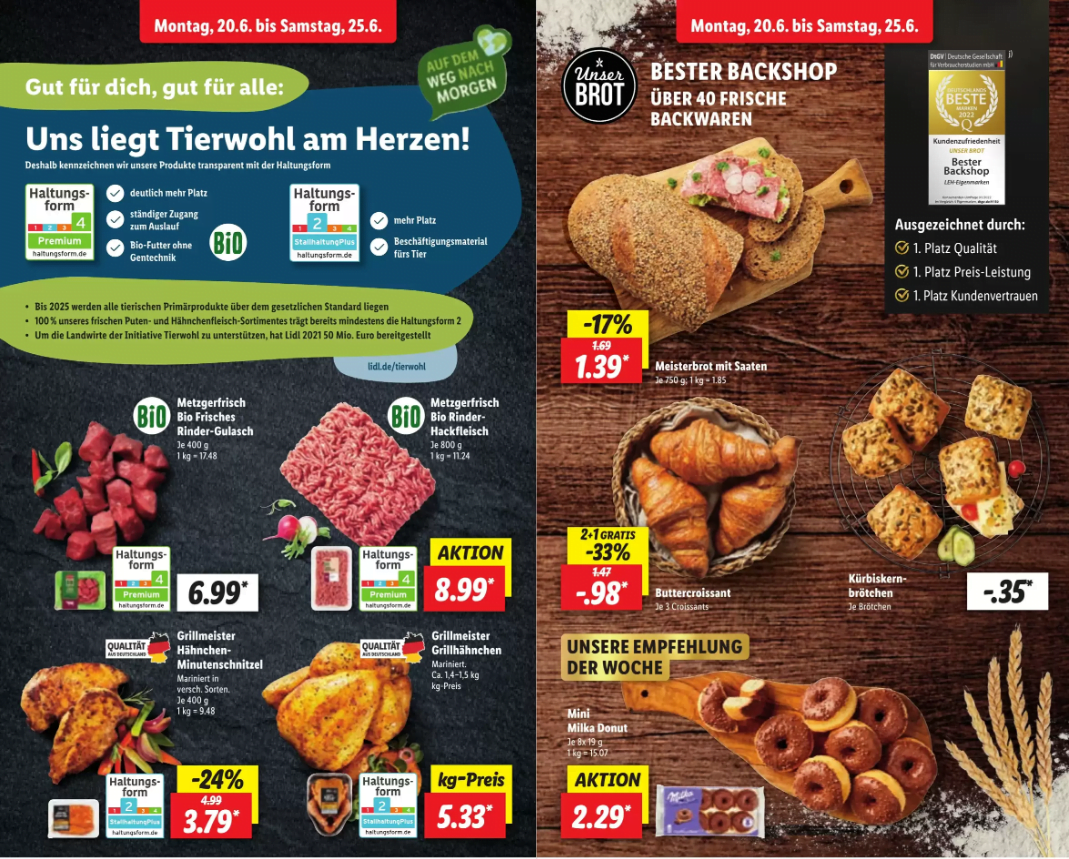 عروض متاجر ليدل Lidl في ألمانيا على كافة المواد الغذائيه