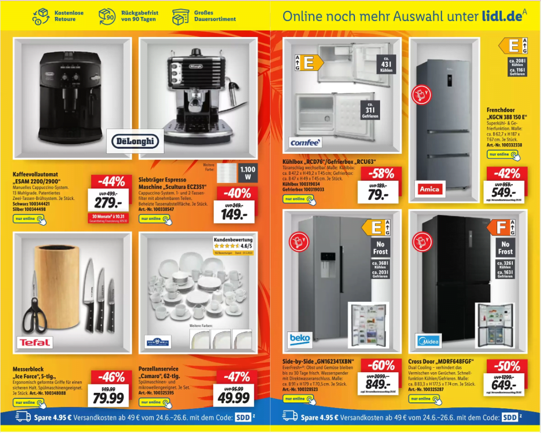 عروض متجر ليدل في ألمانيا على الكهربائيات ولوازم المنزل