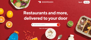 موقع DoorDash لتوصيل الطعام في بلجيكا