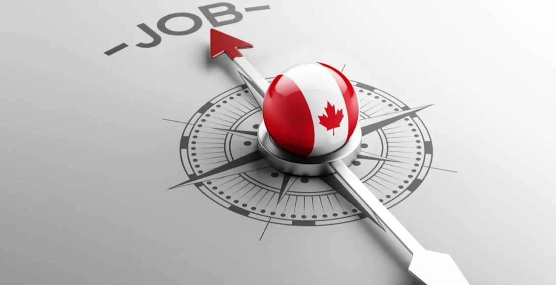 بوصلة بالعلم الكندية _ شركات التوظيف في كندا