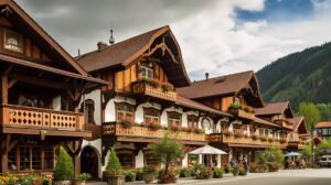 تعبيرية عن منتجعات سياحية في مناطق جبلية في ألمانيا في جبال الألب-البافارية