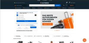  واجهة موقع شراء قطع غيار سيارات في ألمانيا Autodoc.de