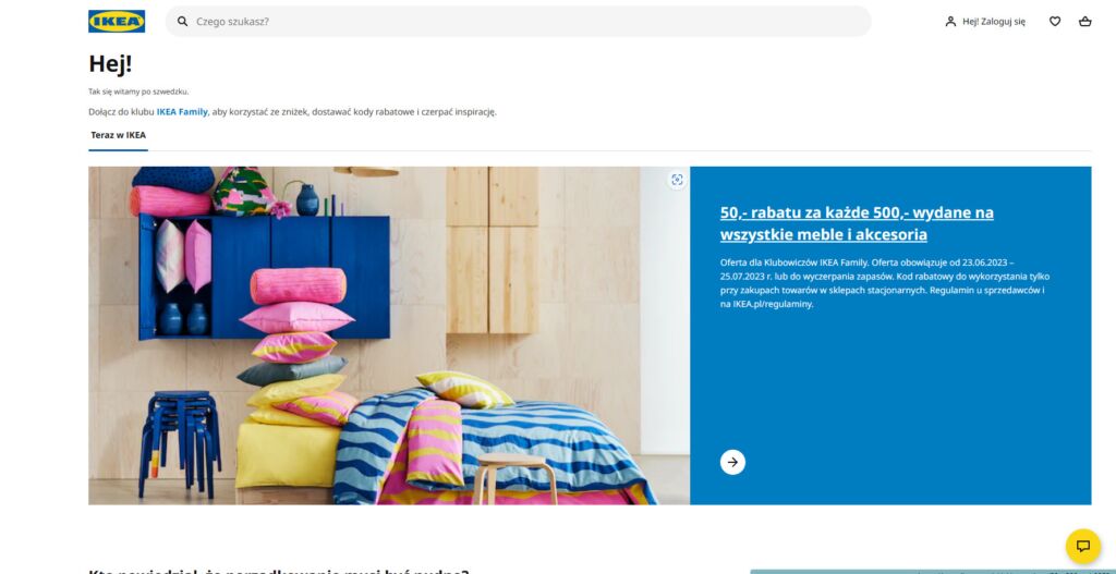 لقطة شاشة - واجهة موقع IKEA Polandفي بولندا