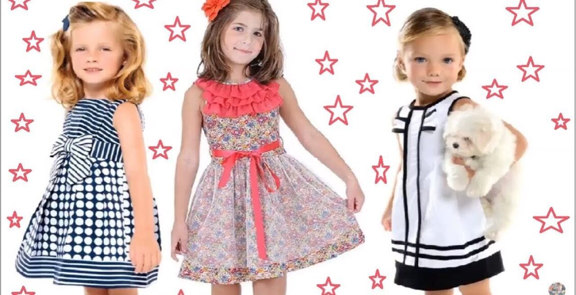 اطفال يعرضون ملابس لإحدى الماركات - ماركات ملابس الأطفال الفرنسية