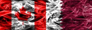 علم كندا وعلم قطر ضمن الهجرة من قطر إلى كندا