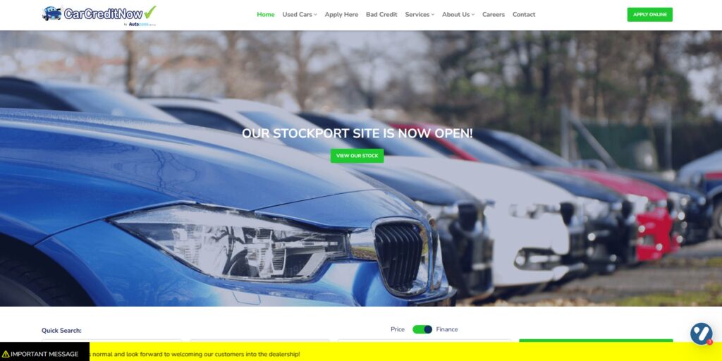 واجهة  موقع AutoZone لقطع تبديل السيارات في المملكة المتحدة