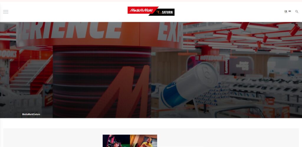 لقطة شاشة - واجهة موقع متاجر ميديا ماركت Media Markt للأجهزة الإلكترونية في البرتغال
