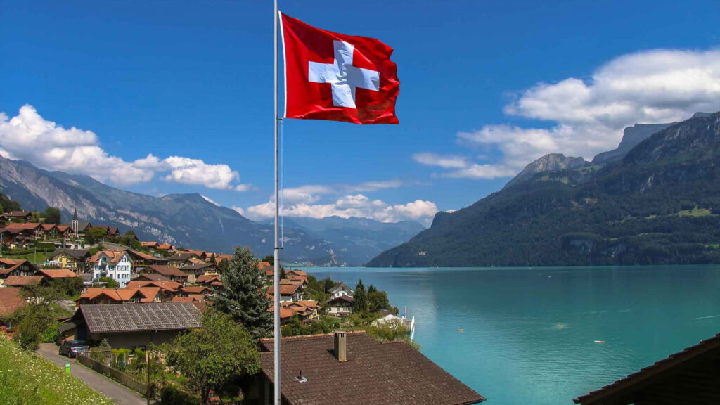 منظر طبيعة خلابة في سويسرا